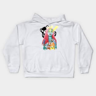 laser eyes linda painting Kids Hoodie